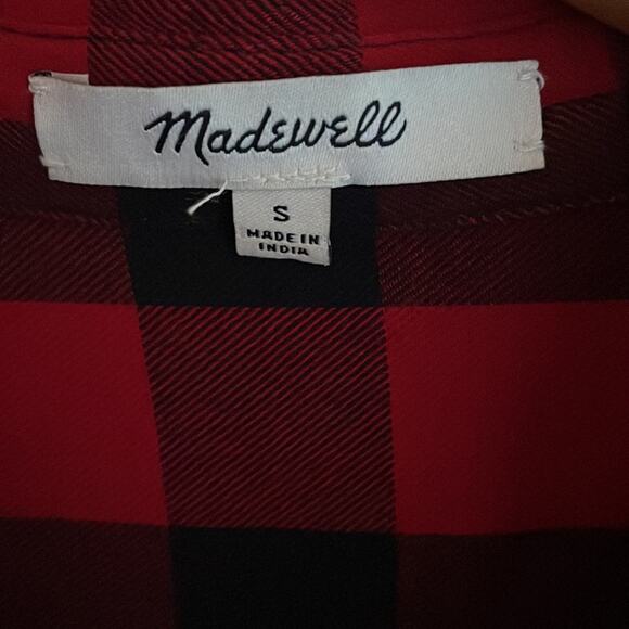 Madewell Flannel Tie-Front Shirt in Buffalo Check - Picture 7 of 13